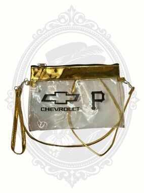 Pittsburgh Pirates Clear Stadium Crossbody Bag Gold Trim